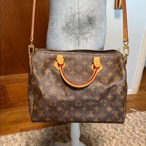 Louis Vuitton Brown Monogram Speedy 30 Bandolier